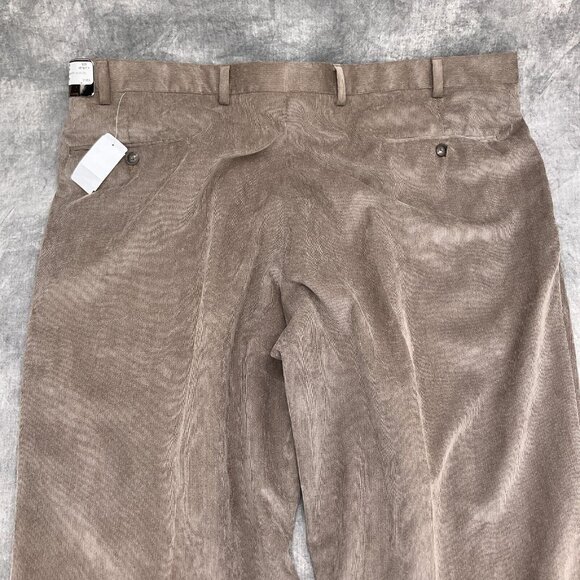 Jos A Bank Pants Men 42S Brown Corduroy Joseph Pleat‎  Classic Unhemmed NWT - Picture 11 of 12